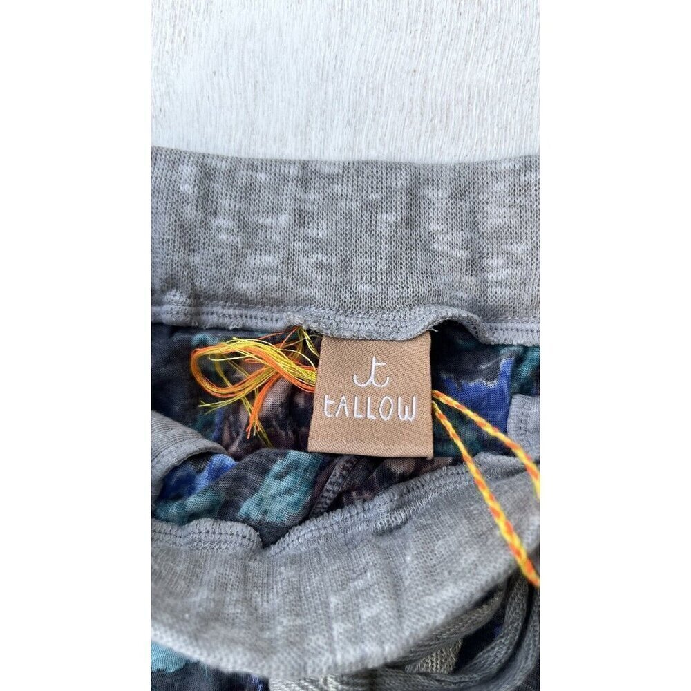 Tallow Ashton Floral Gray Rayon Lounge Track Pants Size 4 — image 6 of 8